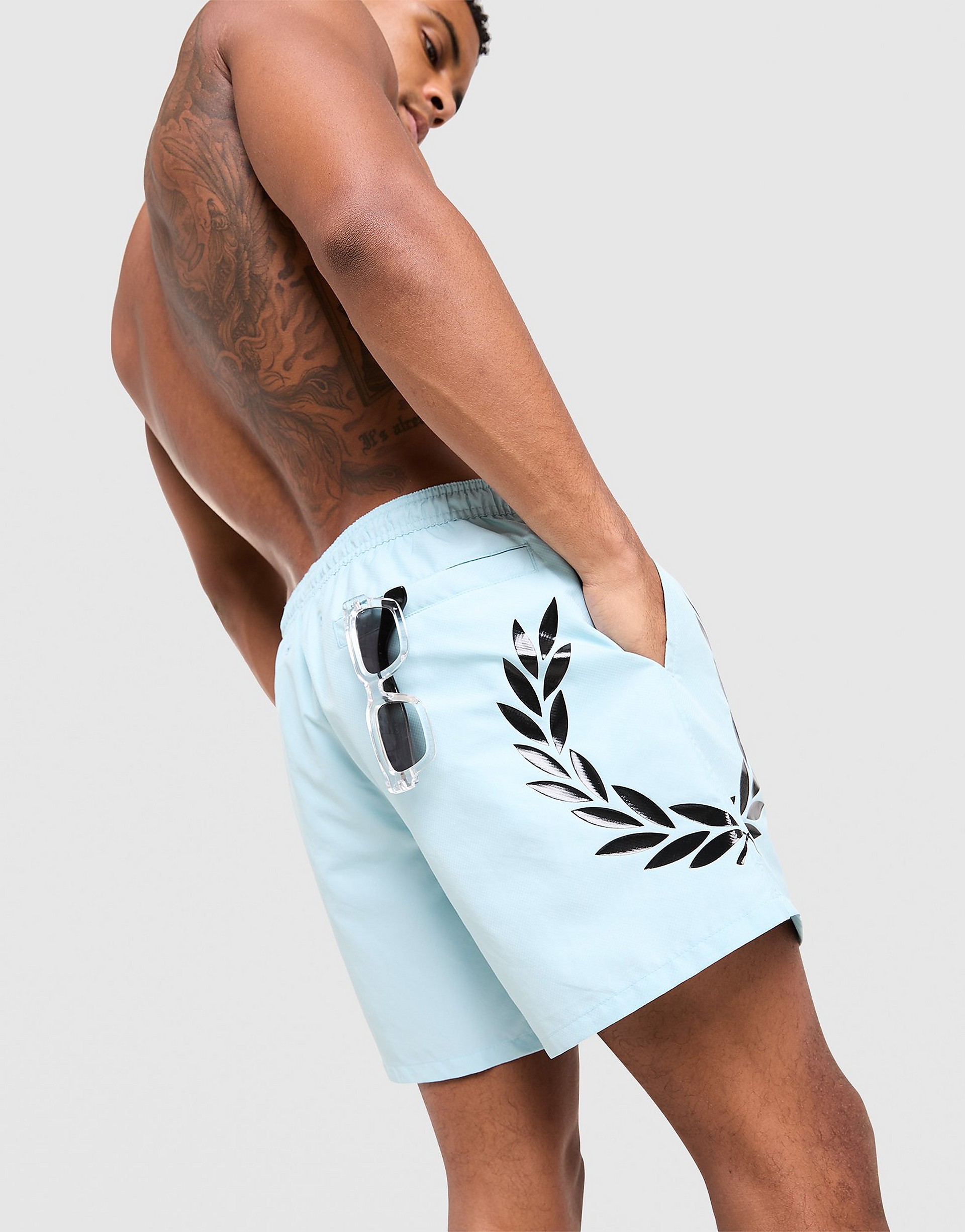 Fred Perry Side Laurel Wreath Swim Shorts herr