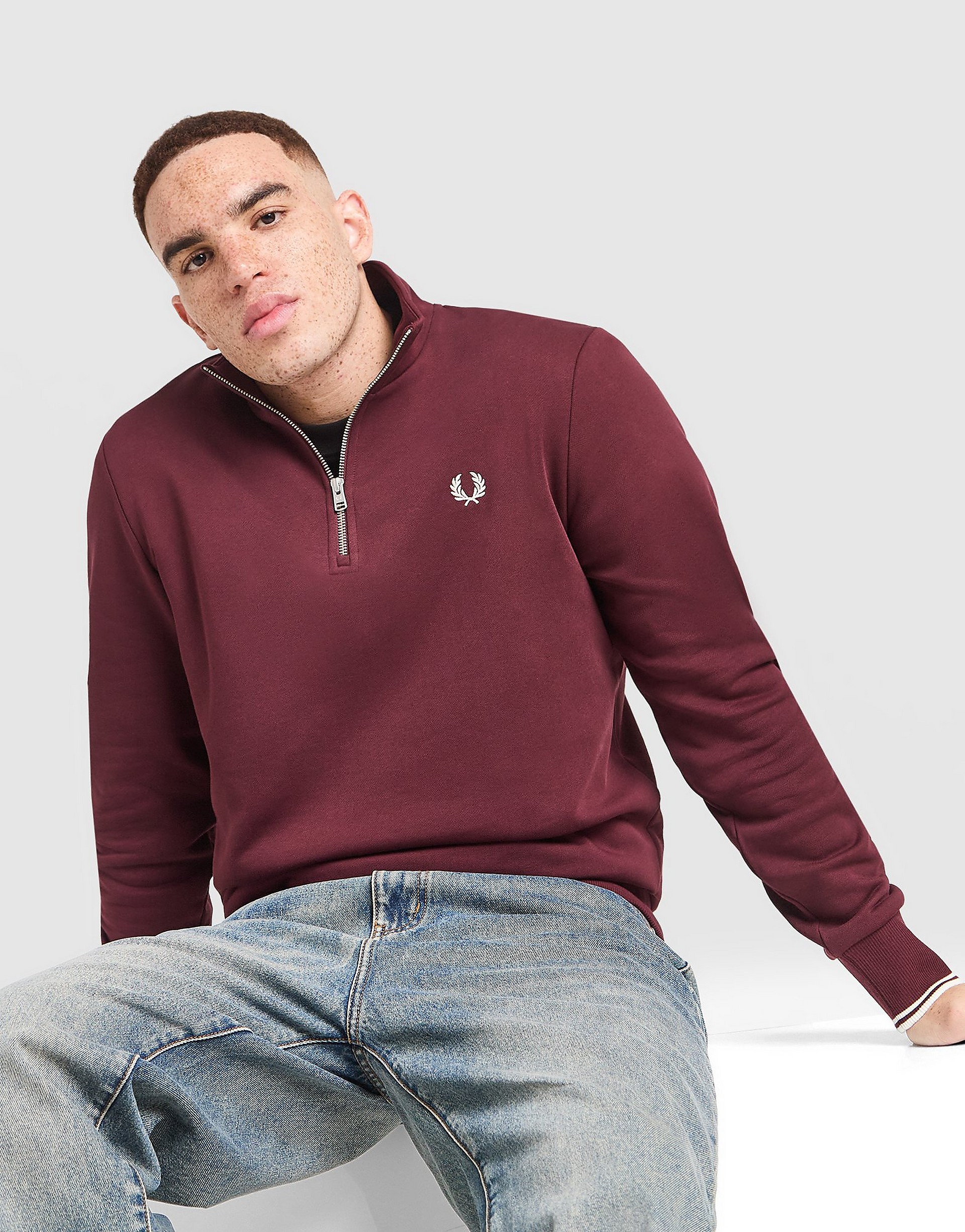 Fred Perry 1/2 Zip Sweatshirt herr