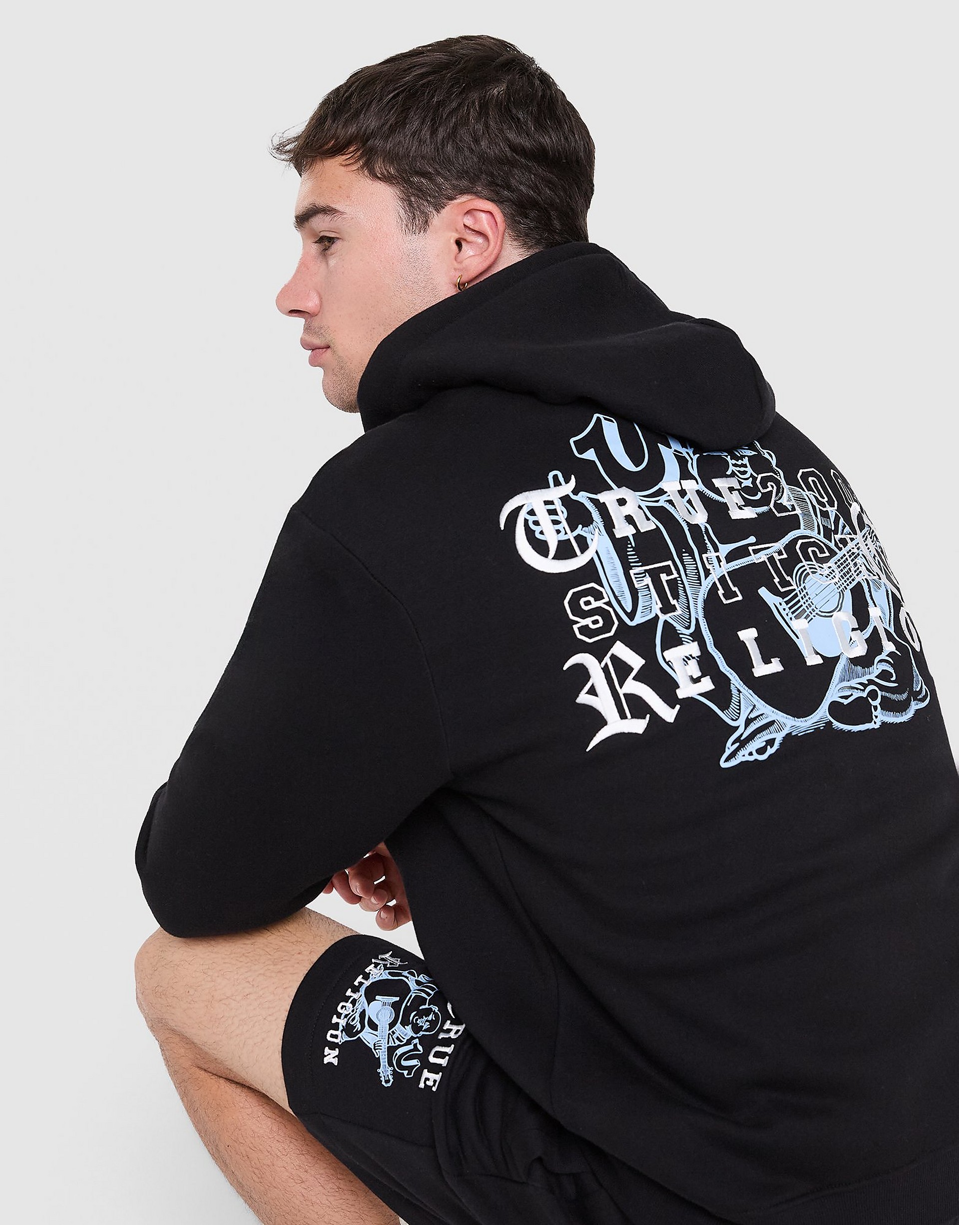 True Religion Logo Full Zip Hoodie herr