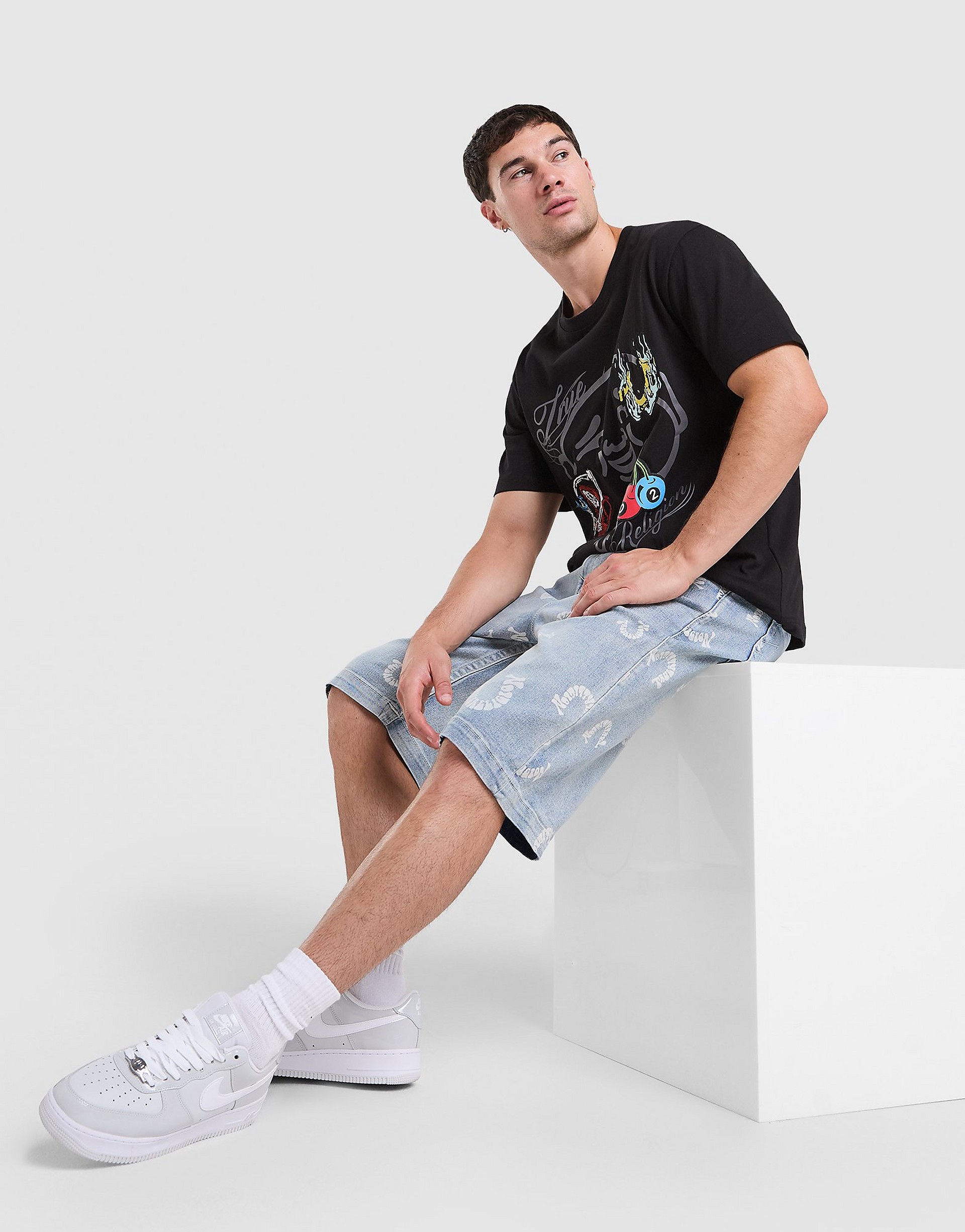 True Religion All Over Print Jorts shorts herr