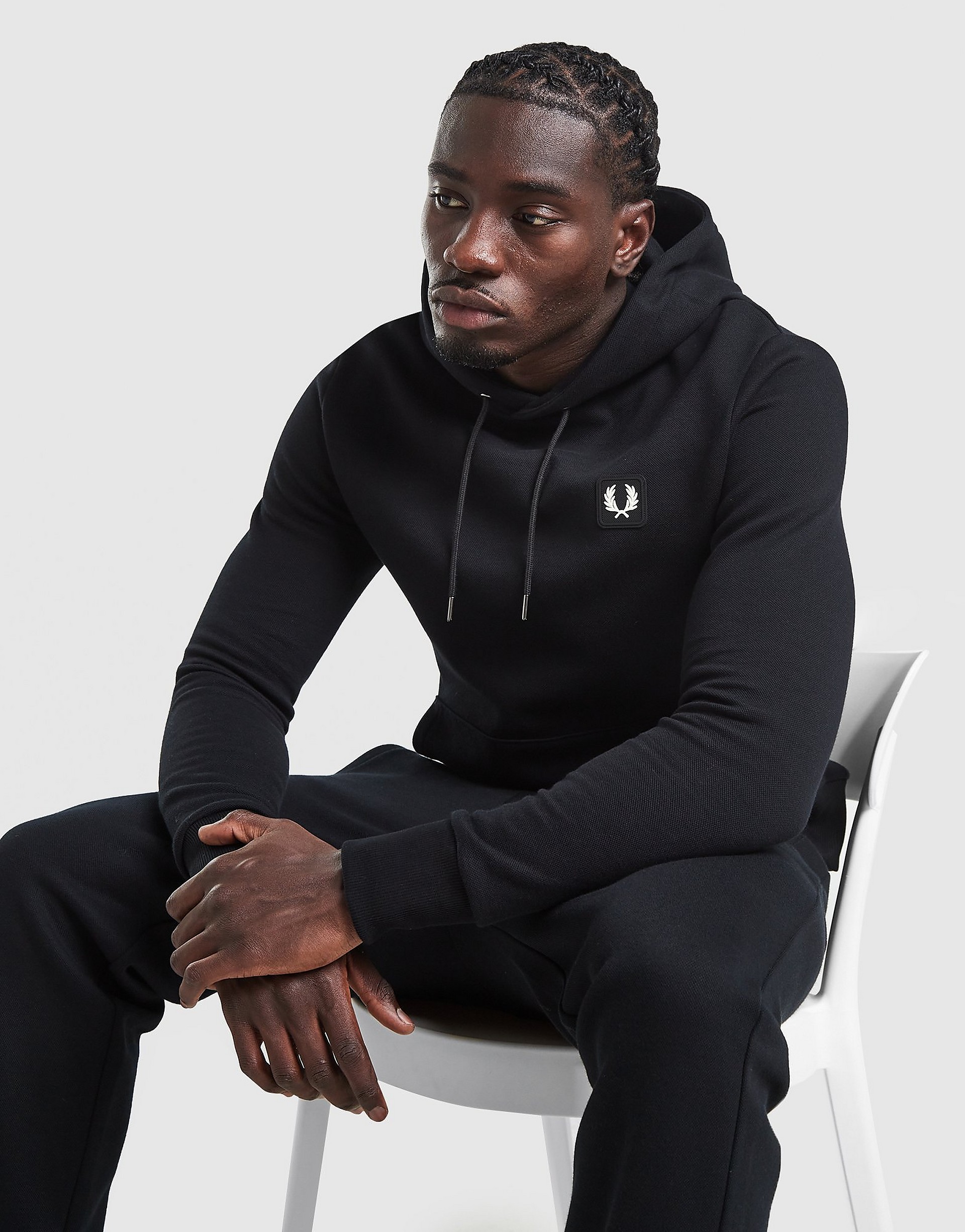 Fred Perry Pique Badge Hoodie herr