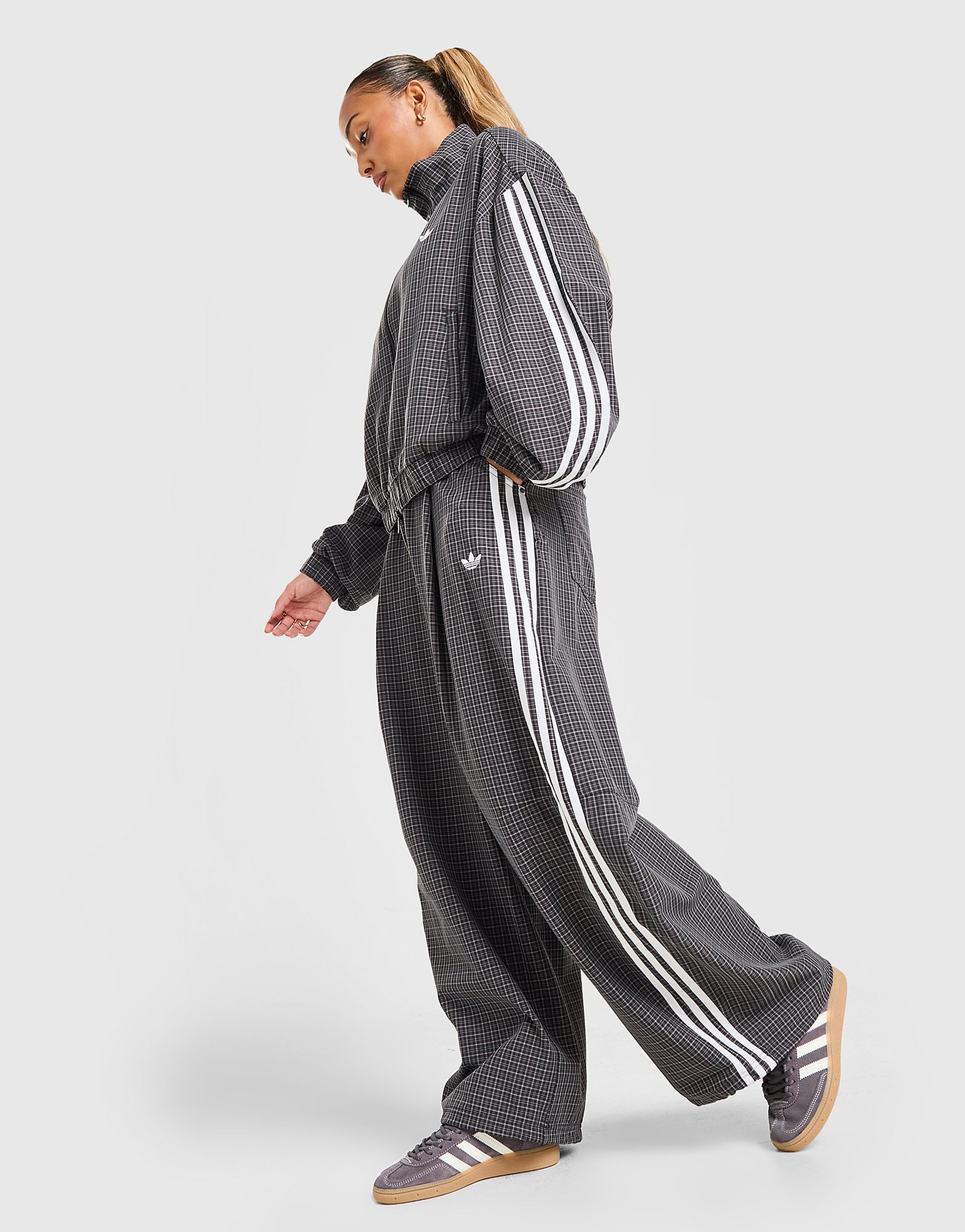 Adidas Originals 3-Stripes Checks Loose Track Pants byxor dam