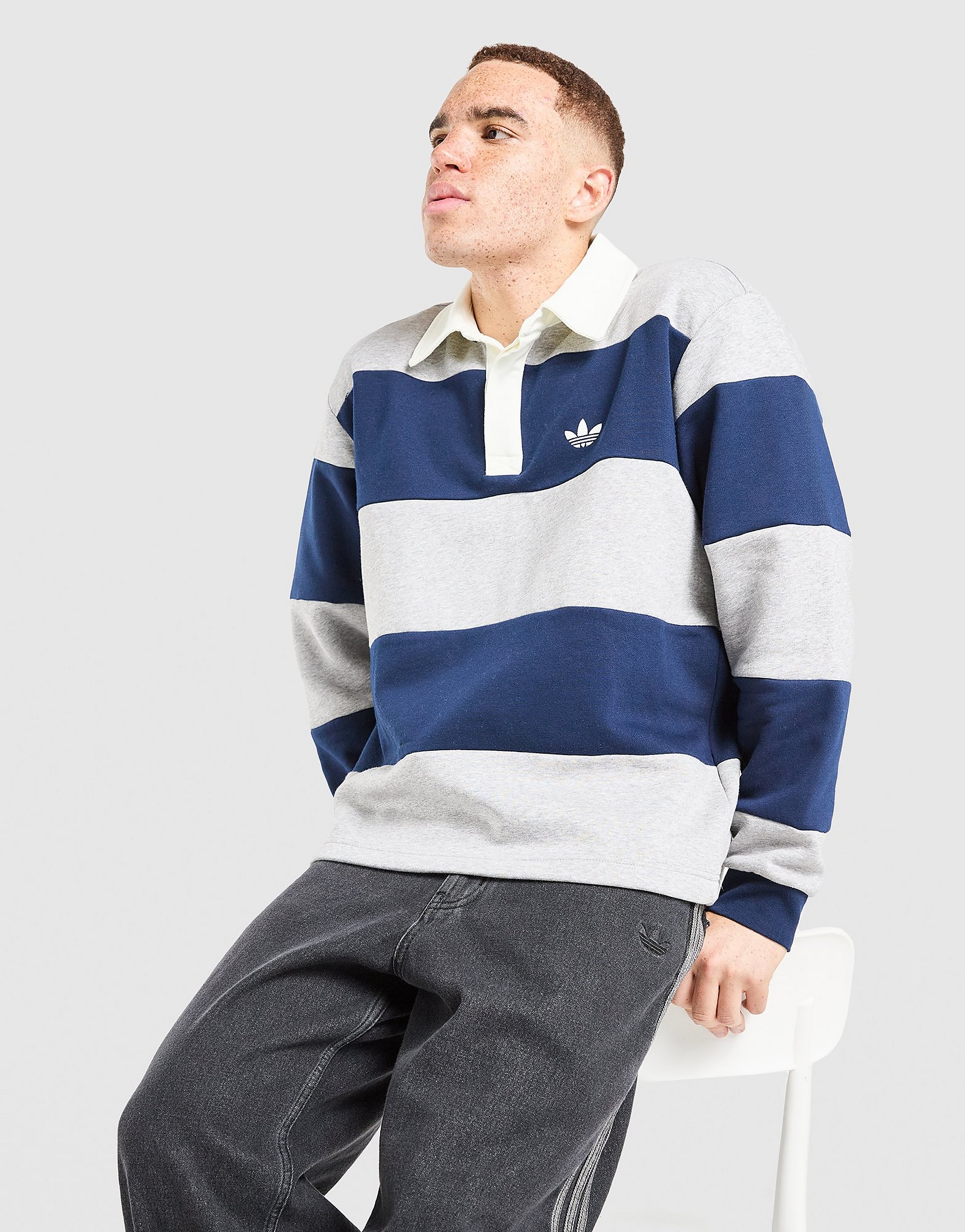 Adidas Originals Long Sleeve Rugby Crew Sweatshirt herr