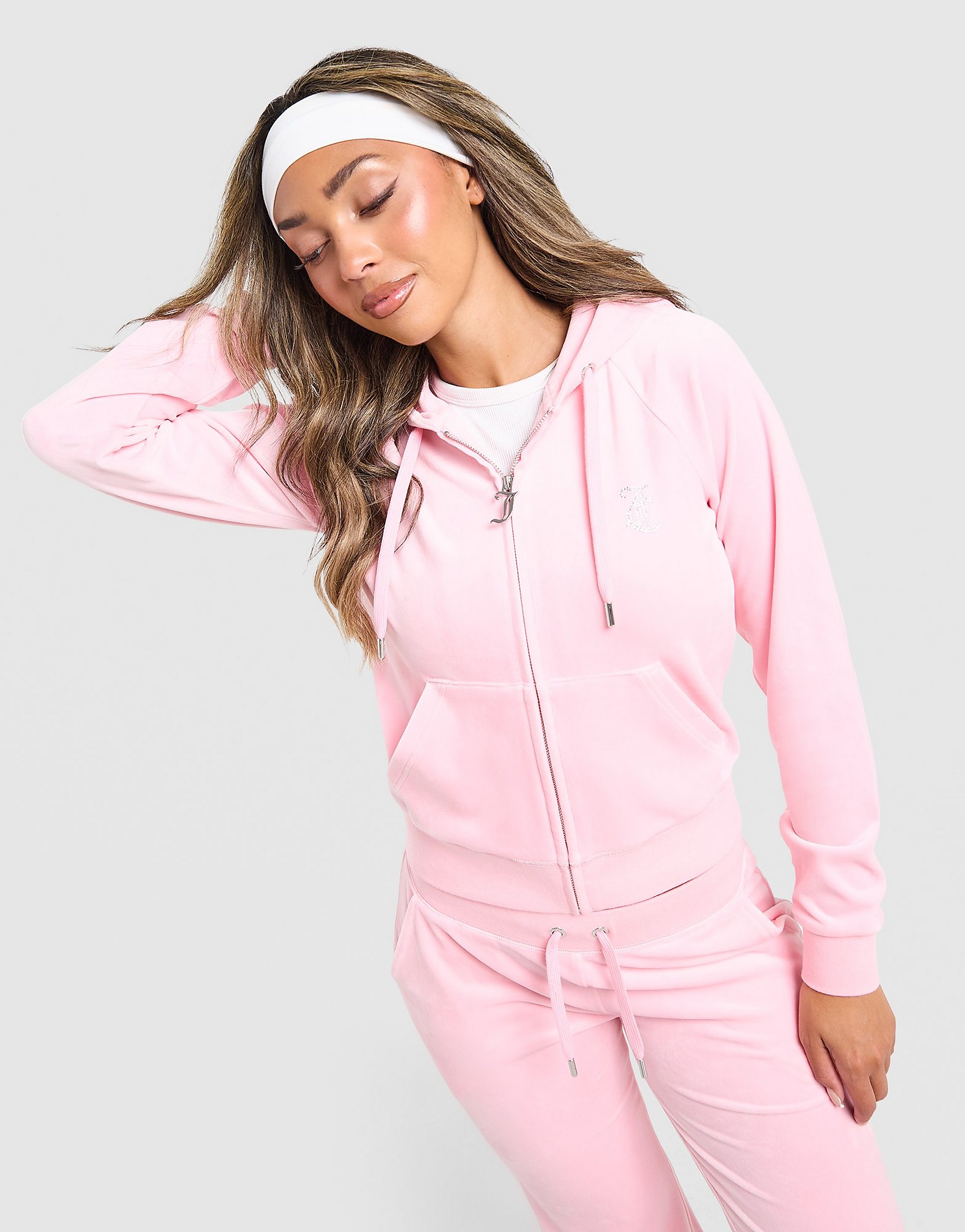 Juicy Couture Diamante JC Logo Full Zip Hoodie dam
