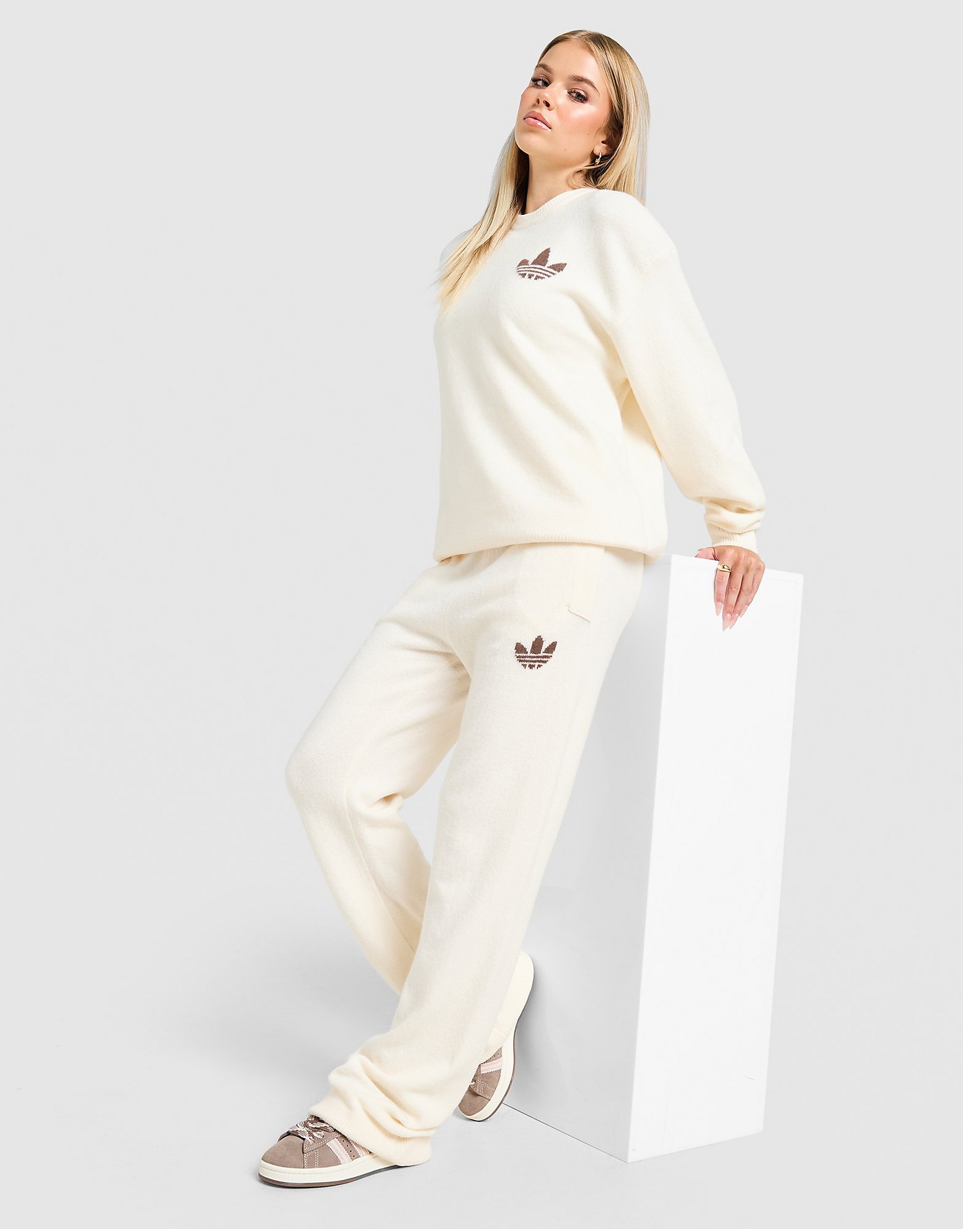 Adidas Originals Trefoil Knitted Joggers byxor dam