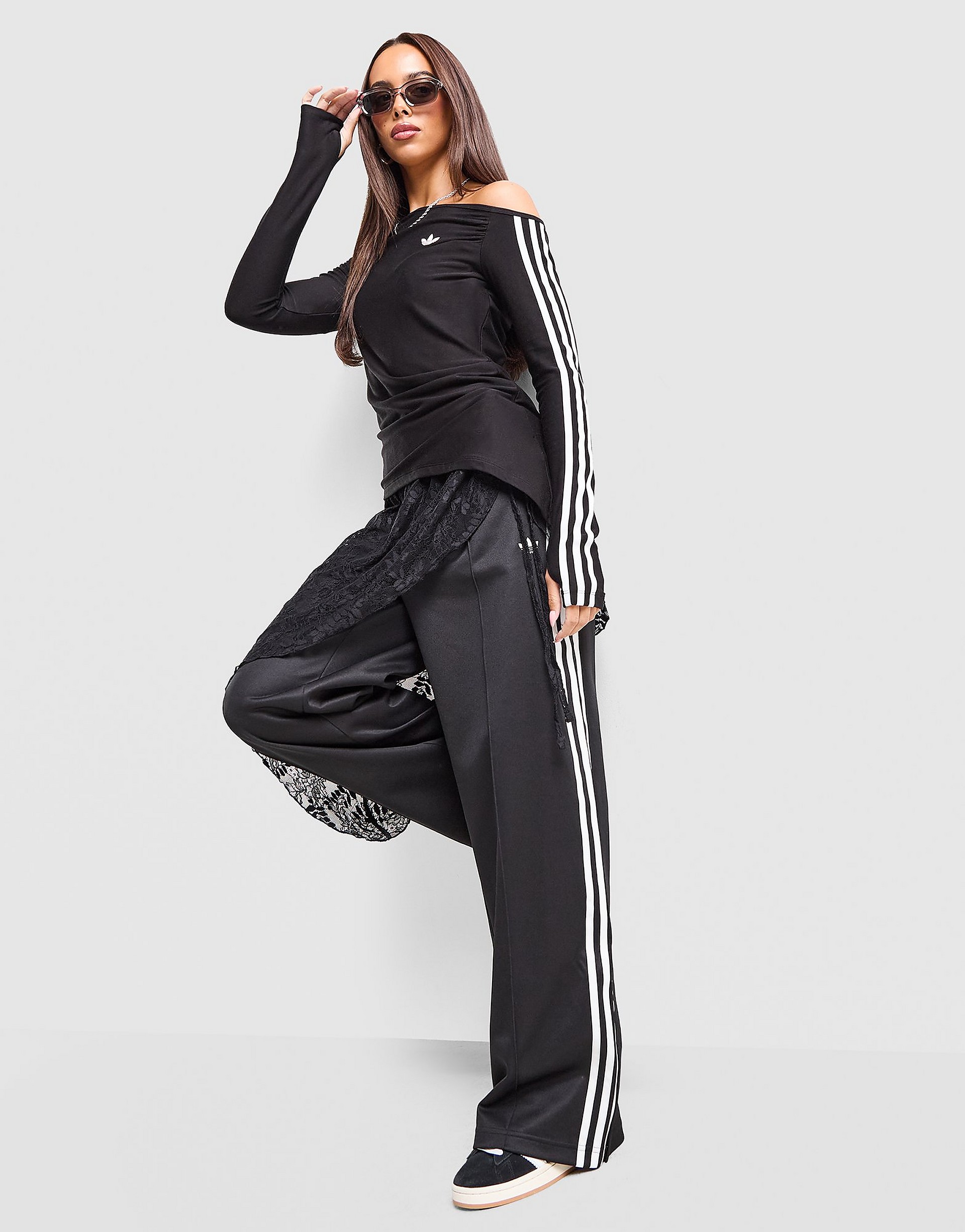 Adidas Originals Lace Firebird Track Pants byxor dam