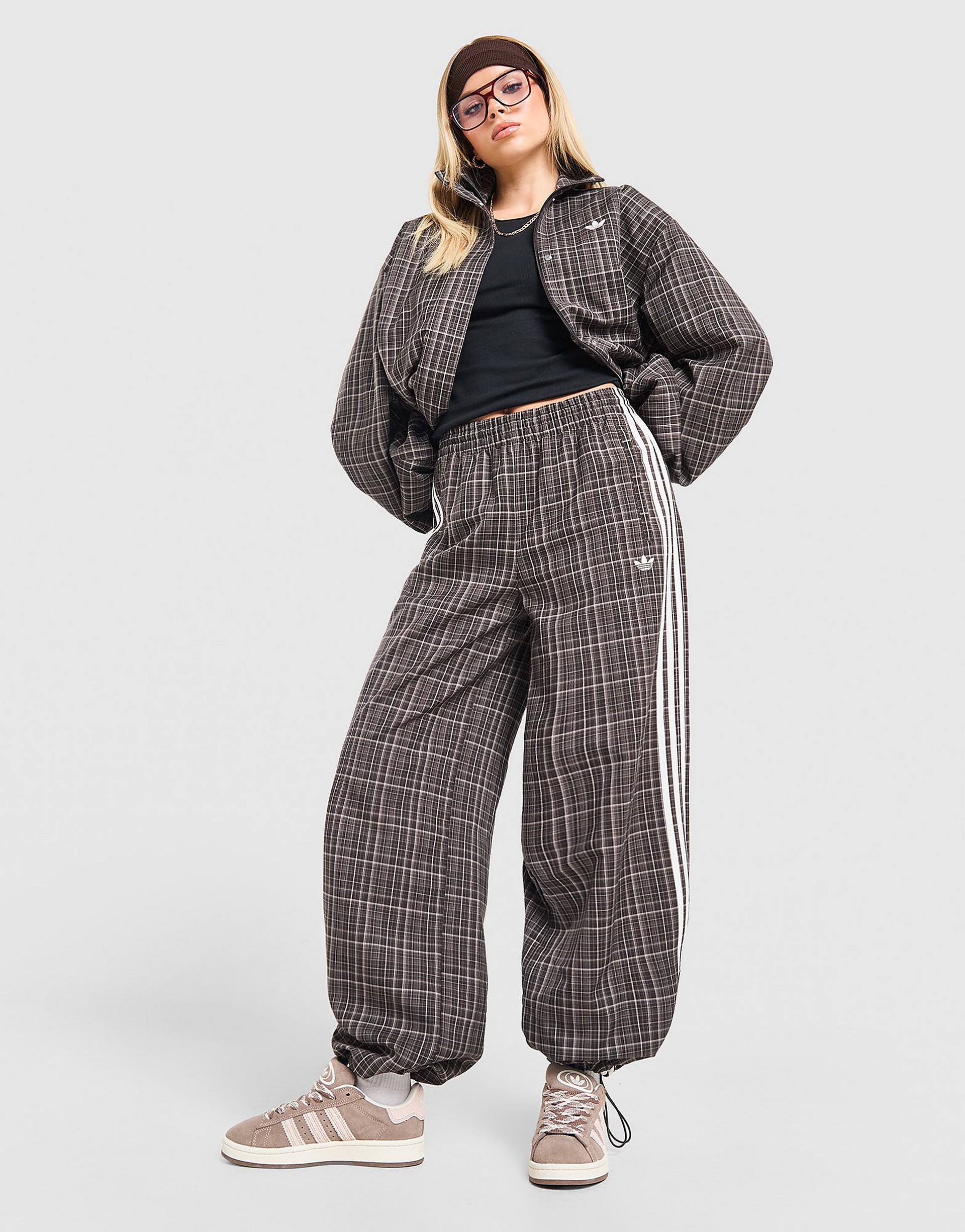 Adidas Originals 3-Stripes Check Tailored Track Pants byxor dam