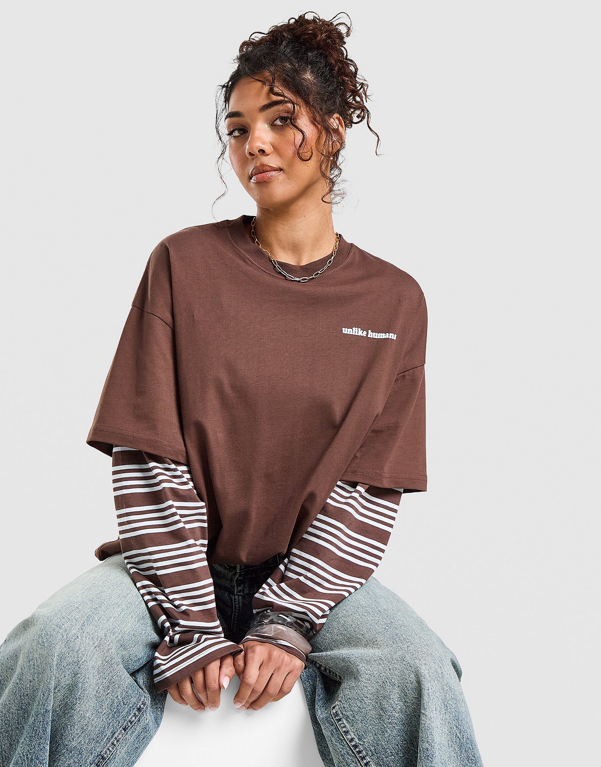Unlike Humans Gena Mock Long Sleeve T-Shirt dam