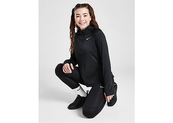 Nike Dri-FIT Hardlooptop met lange mouwen voor meisjes Black Kind Black