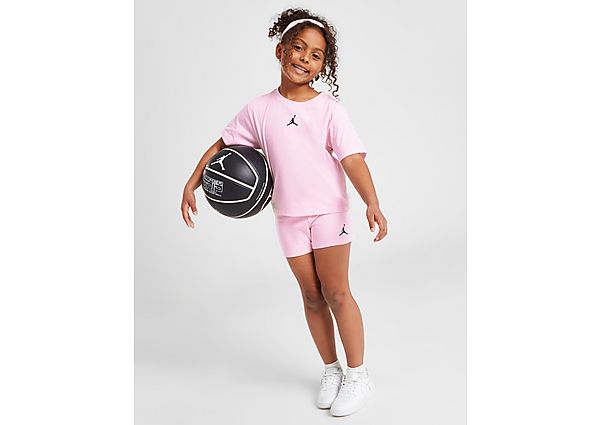 Jordan Girls' Essential T-Shirt Shorts Set Children Pink