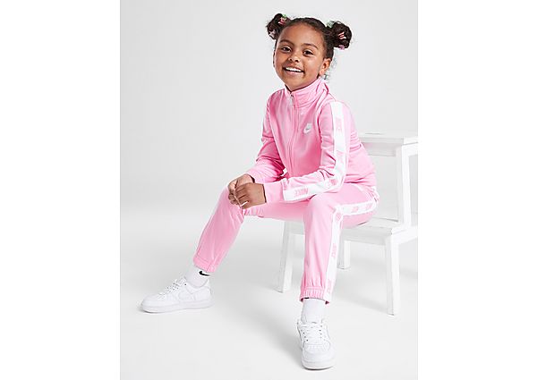 Nike Girls' Tape Full Zip Tracksuit Children Pink Kind Pink