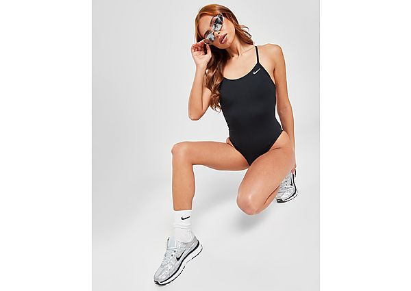 Nike Lace Up Swimsuit Black- Dames Black