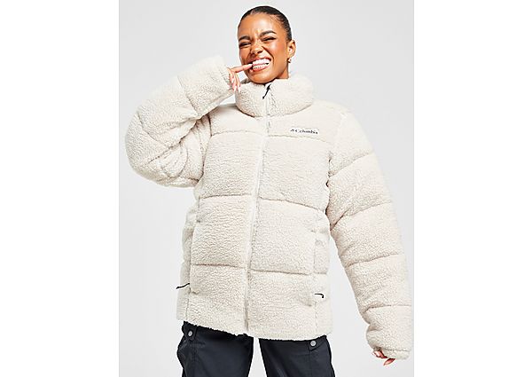 Columbia Puffect Sherpa Oversized Jacket White- Dames White