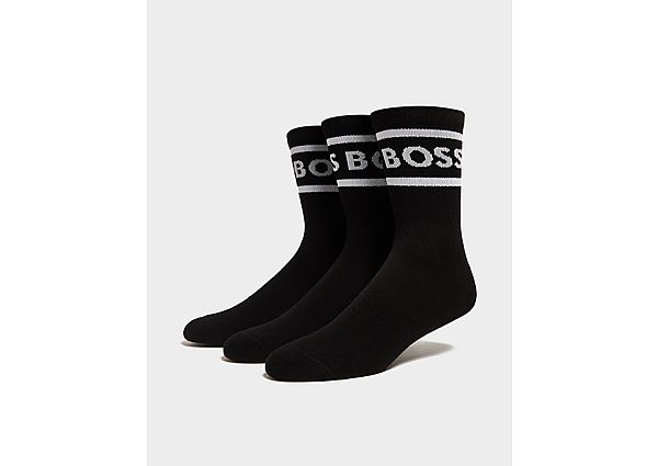 Boss 3-Pack Rib Stripe Socks Black- Dames Black