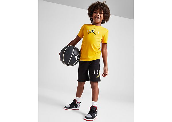 Jordan Jump T-Shirt Shorts Set Children Yellow Kind Yellow