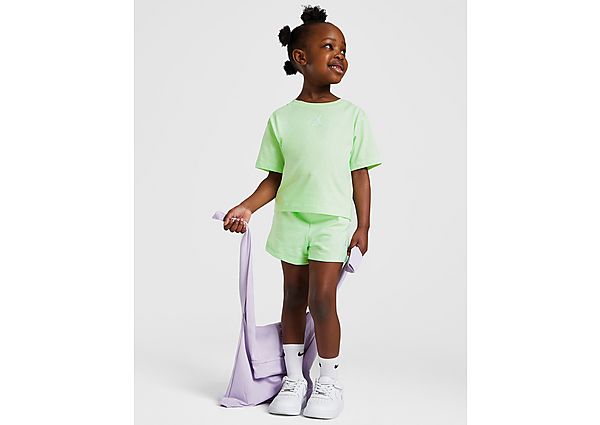 Jordan Girls' Essential T-Shirt Shorts Set Children Green