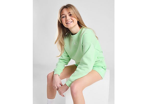 Jordan Girls' Oversized Crew Sweatshirt Junior Green