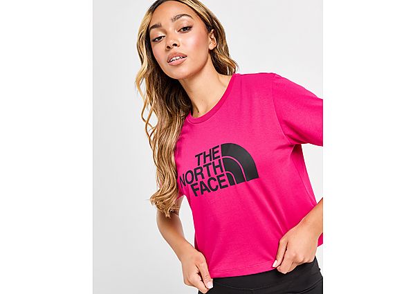The North Face Crop Easy T-Shirt Pink- Dames Pink