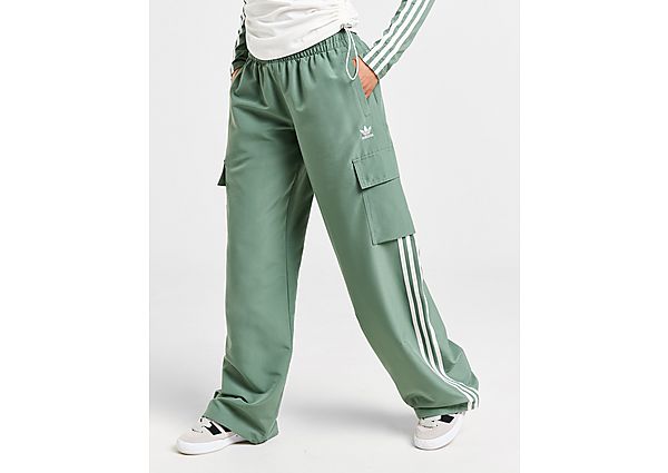 Adidas Originals 3-Stripes Wide Leg Cargo Pants Trace Green- Dames Trace Green