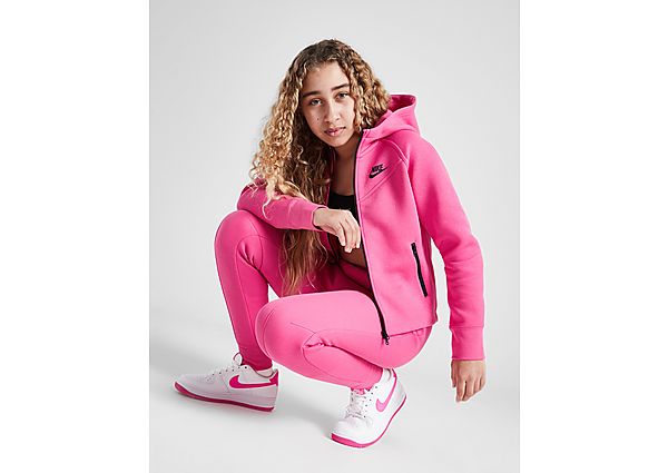 Nike Girls' Tech Fleece Full Zip Hoodie Junior - Mens, Alchemy Pink/Black/Black