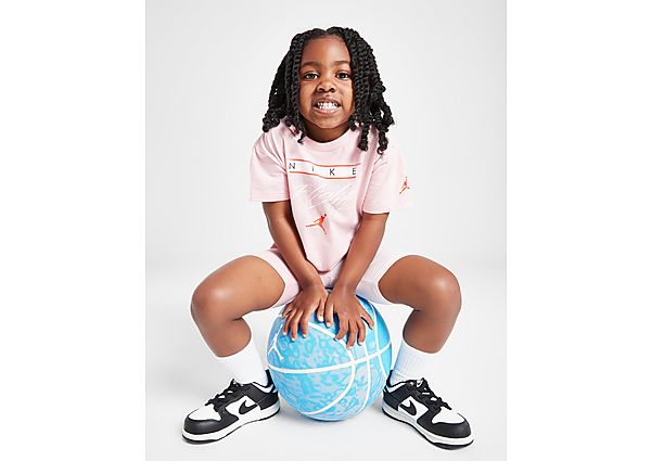 Jordan Girls' Flight T-Shirt Shorts Set Infant Pink