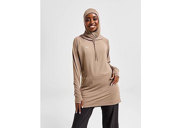 Puma Modest Hooded Hijab Brown- Dames Brown
