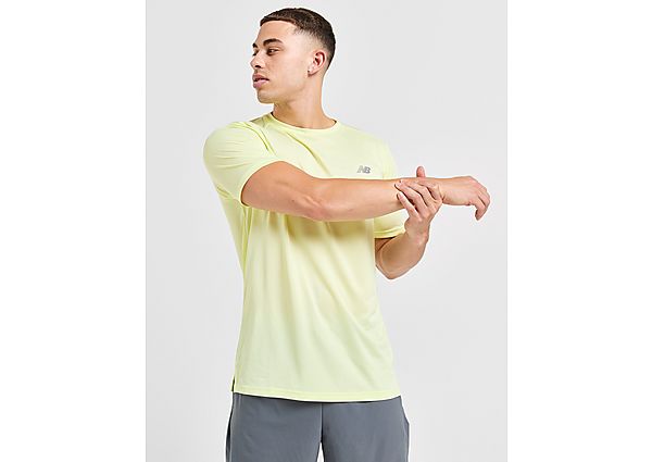 New Balance Essential Run T-Shirt Yellow- Heren Yellow