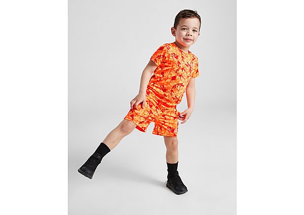 MONTIREX Geo T-Shirt Shorts Set Children Orange