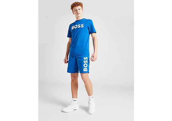 Boss Side Print Swim Shorts Junior Blue