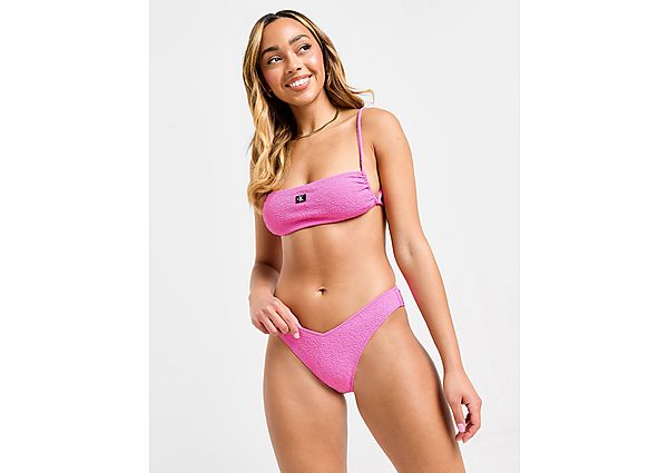 Calvin Klein Swim Monogram Bikini Bottoms Pink- Dames Pink