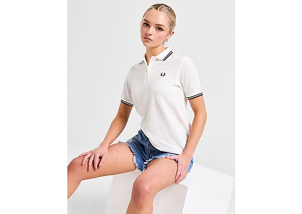 Fred Perry Twin Tipped Polo Shirt White- Dames White