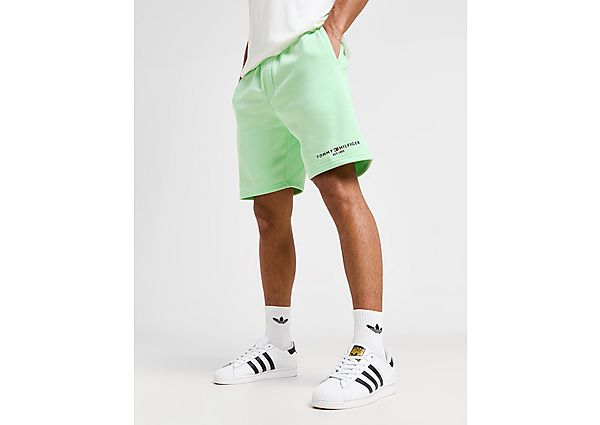 Tommy Hilfiger Small Logo Fleece Shorts Green- Heren Green