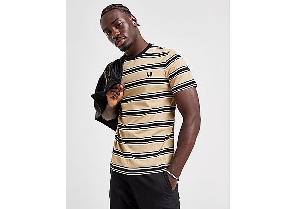 Fred Perry Stripe T-Shirt Brown- Heren Brown