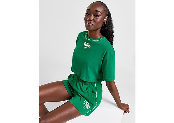 Nike Energy Crop T-Shirt Green- Dames Green
