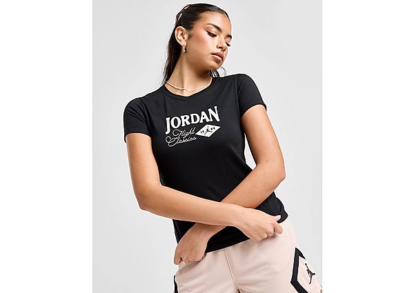 Jordan Graphic Slim T-Shirt Black- Dames Black