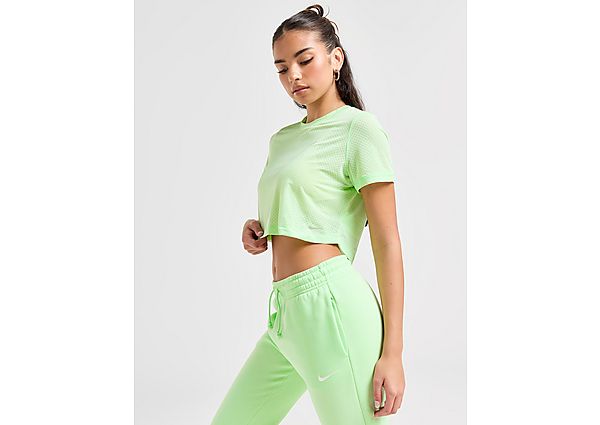 Nike Running Breathe T-Shirt Green- Dames Green