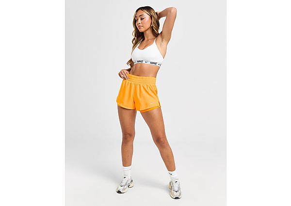 Nike 2-in-1-shorts met halfhoge taille voor dames (8 cm) Dri-FIT One Orange- Dames Orange