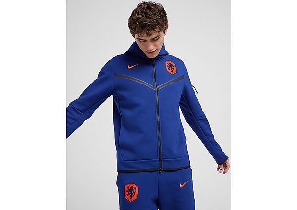 Nike Netherlands Tech Fleece Full Zip Hoodie - Mens, Navy
