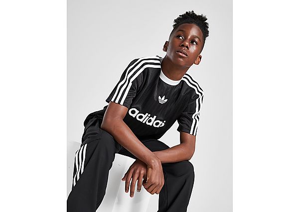 Adidas Originals Stripe T-Shirt Junior Zwart Kind Zwart