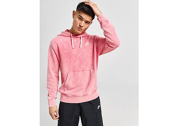 Nike Sportswear Club Washed Hoodie - Mens, Pink
