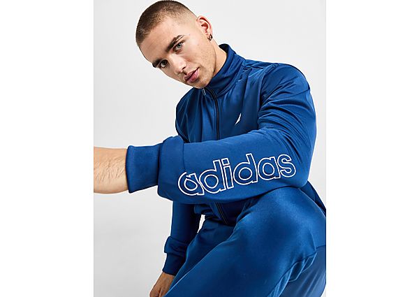 Adidas Linear Poly Track Top Blue