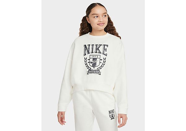 Nike Girls' Trend Fleece Crew Sweatshirt Junior Sail