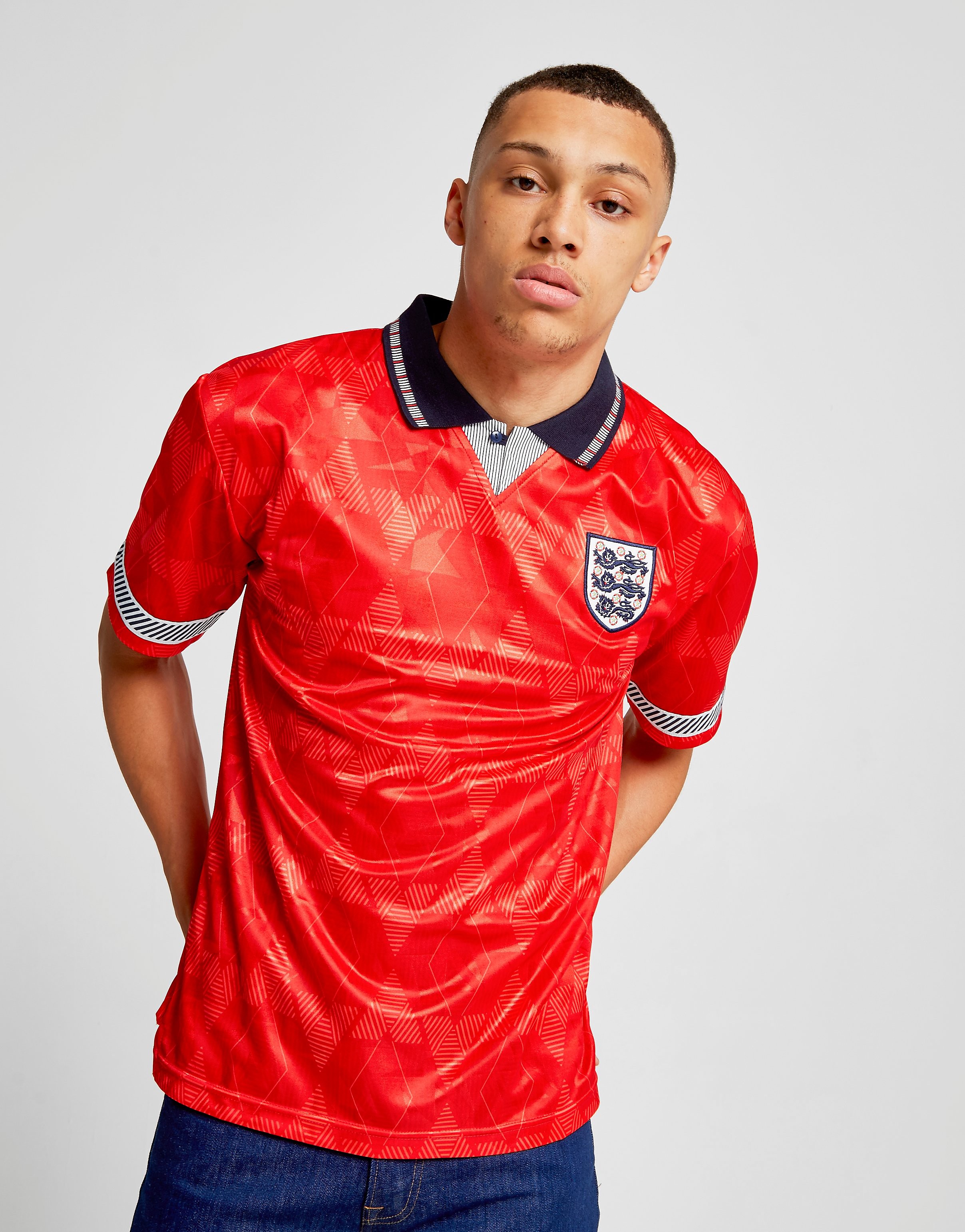 Mens Seconda Maglia Inghiletterra Mondiali '90 - Rosso, rosso rosso Uomo taglia XL