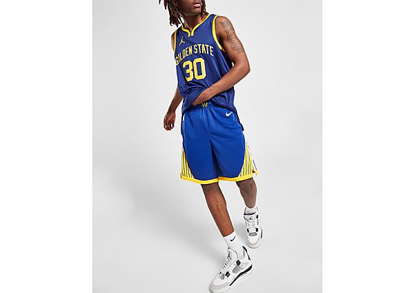 Nike Golden State Warriors Icon Edition Swingman Men's NBA Shorts Blue- Heren Blue