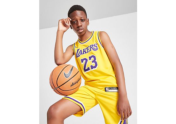 Nike NBA LA Lakers James #23 -pelipaita Juniorit - Kids, Yellow