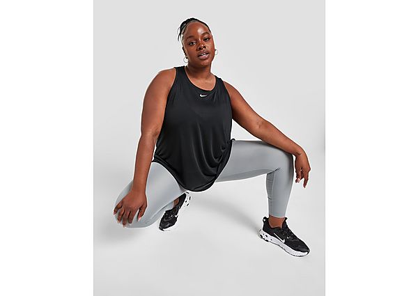 Nike Dri-FIT One Tanktop met standaardpasvorm voor dames (Plus Size) Black White- Dames Black White