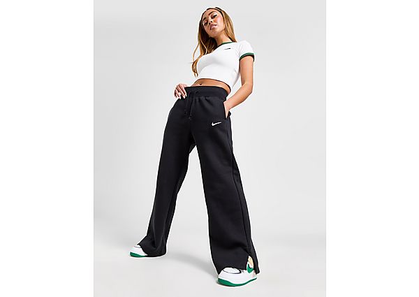 Nike Joggingbroek met hoge taille en wijde pijpen voor dames Sportswear Phoenix Fleece Black Sail- Dames Black Sail