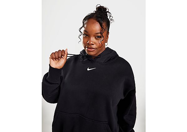 Nike Oversized hoodie voor dames (Plus Size) Sportswear Phoenix Fleece Black Sail- Dames Black Sail