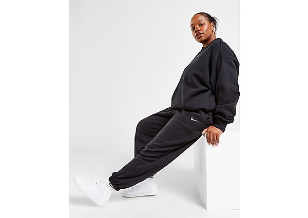 Nike Oversized joggingbroek met hoge taille voor dames (Plus Size) Sportswear Phoenix Fleece Black Sail- Dames Black Sail