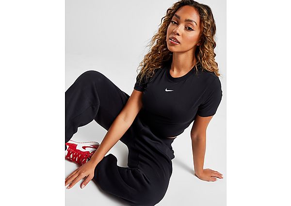 Nike Essential Slim Crop Top Black- Dames Black
